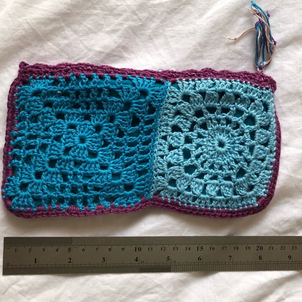 handmade crochet small purse with zipper